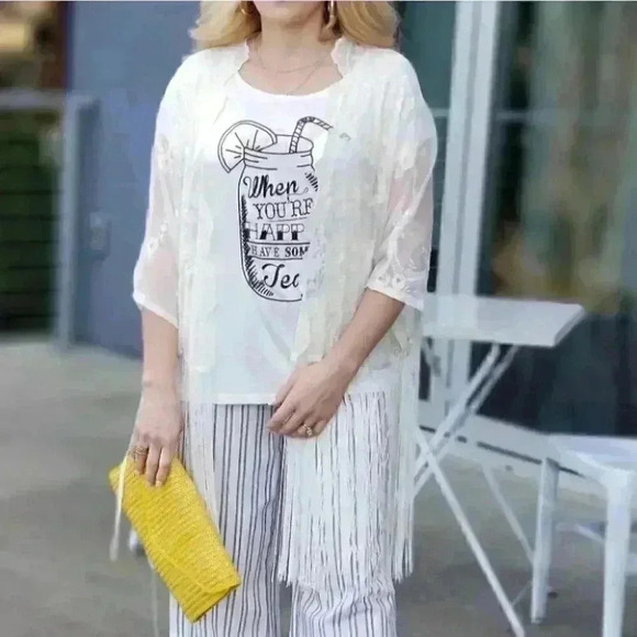 Cream Lace Kimono - Picture 5 of 12